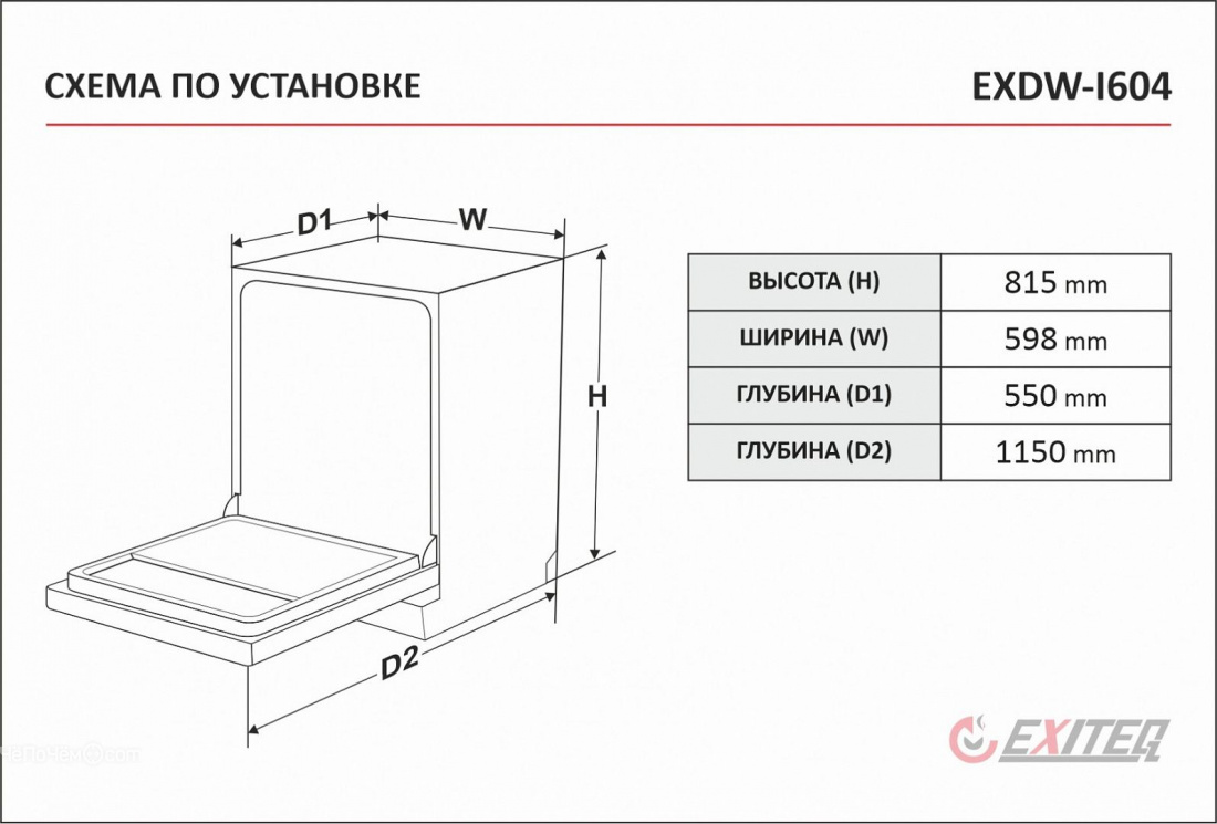 Посудомоечная машина EXITEQ EXDW-I604 за 41 990 Р | ЧёПоЧём